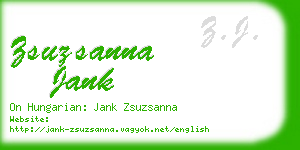 zsuzsanna jank business card